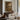 Bench Beneath the Oak Wall Art in a Gold Ornate Frame above a walnut console in a sitting room