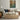 Bend in the Canal Wall Art in a Black Floating Frame above a cream sofa in a living room
