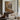 Birches at the Shore Wall Art in a Black Floating Frame above a walnut console in a sitting room