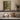 Camellia by the Panes Wall Art in a White Floating Frame on a kitchen shelf