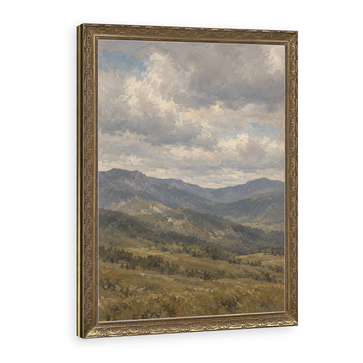 Clouds over the Ridge Wall Art in a Gold Ornate Frame