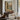 From the Loggia Wall Art in a Black Floating Frame above a walnut console in a sitting room