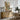 From the Loggia Wall Art in a Natural Floating Frame above an oak sideboard in a dining room
