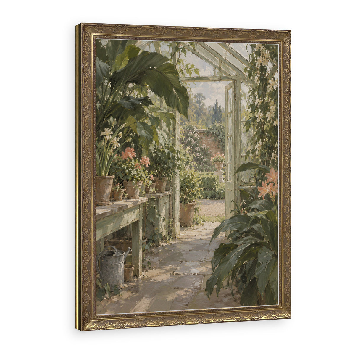 Inside the Glasshouse Wall Art in a Gold Ornate Frame