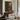 Last Light on the Path Wall Art in a Black Floating Frame above a walnut console in a sitting room
