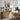 Low Tide Wall Art in a Natural Floating Frame above an oak sideboard in a dining room