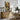 Palazzo on Still Water Wall Art in a Natural Floating Frame above an oak sideboard in a dining room