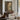 Passage to the Canal Wall Art in a Black Floating Frame above a walnut console in a sitting room