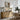 Thaw at the Eaves Wall Art in a Natural Floating Frame above an oak sideboard in a dining room