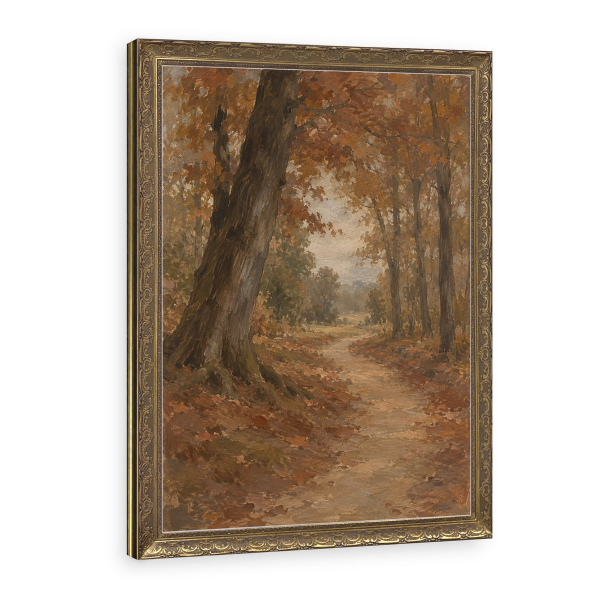 The Beech Avenue Wall Art in a Gold Ornate Frame