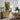 The Fernery Wall Art in a Natural Floating Frame above an oak sideboard in a dining room