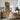 The Glasshouse Door Wall Art in a Natural Floating Frame above an oak sideboard in a dining room