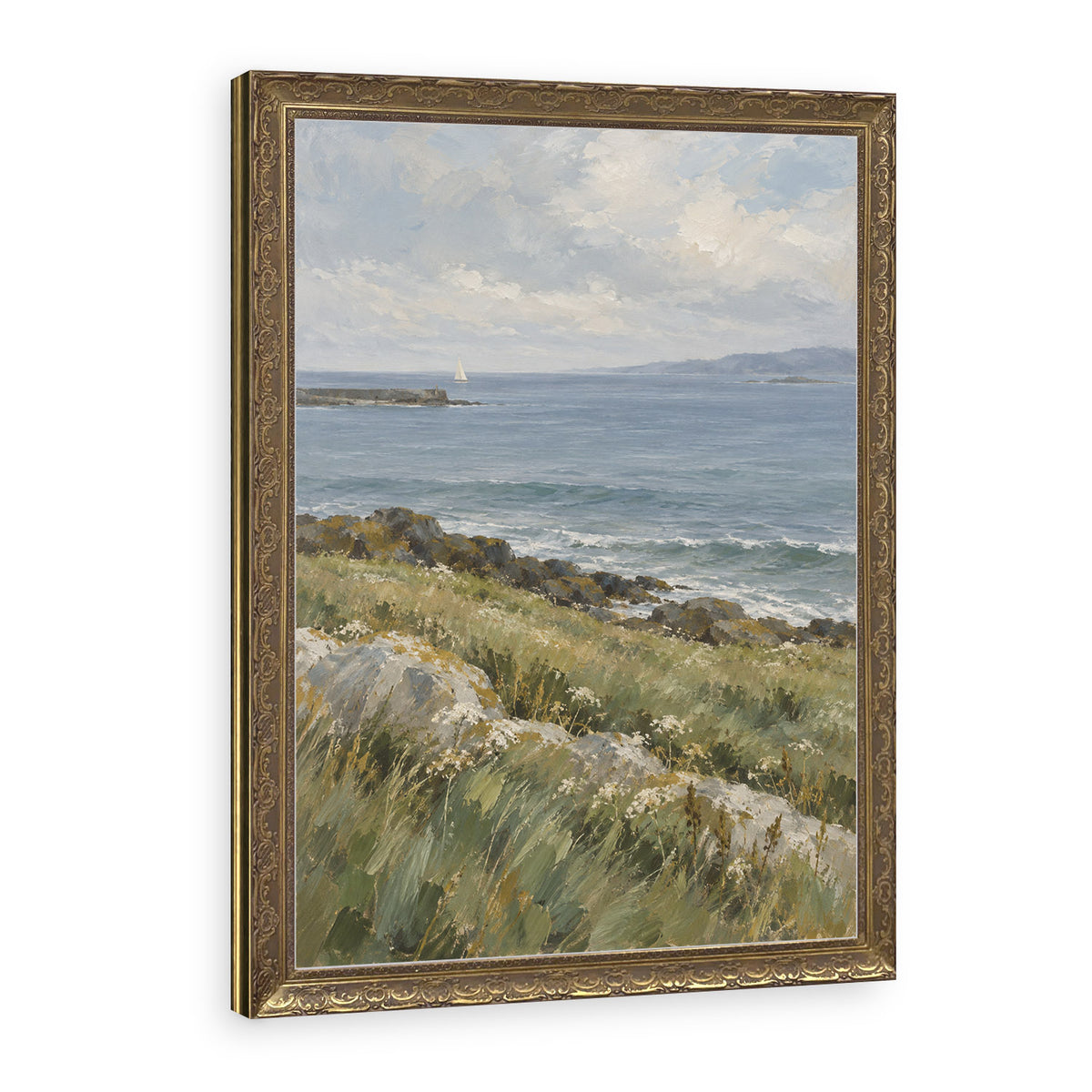 The Headland Wall Art in a Gold Ornate Frame