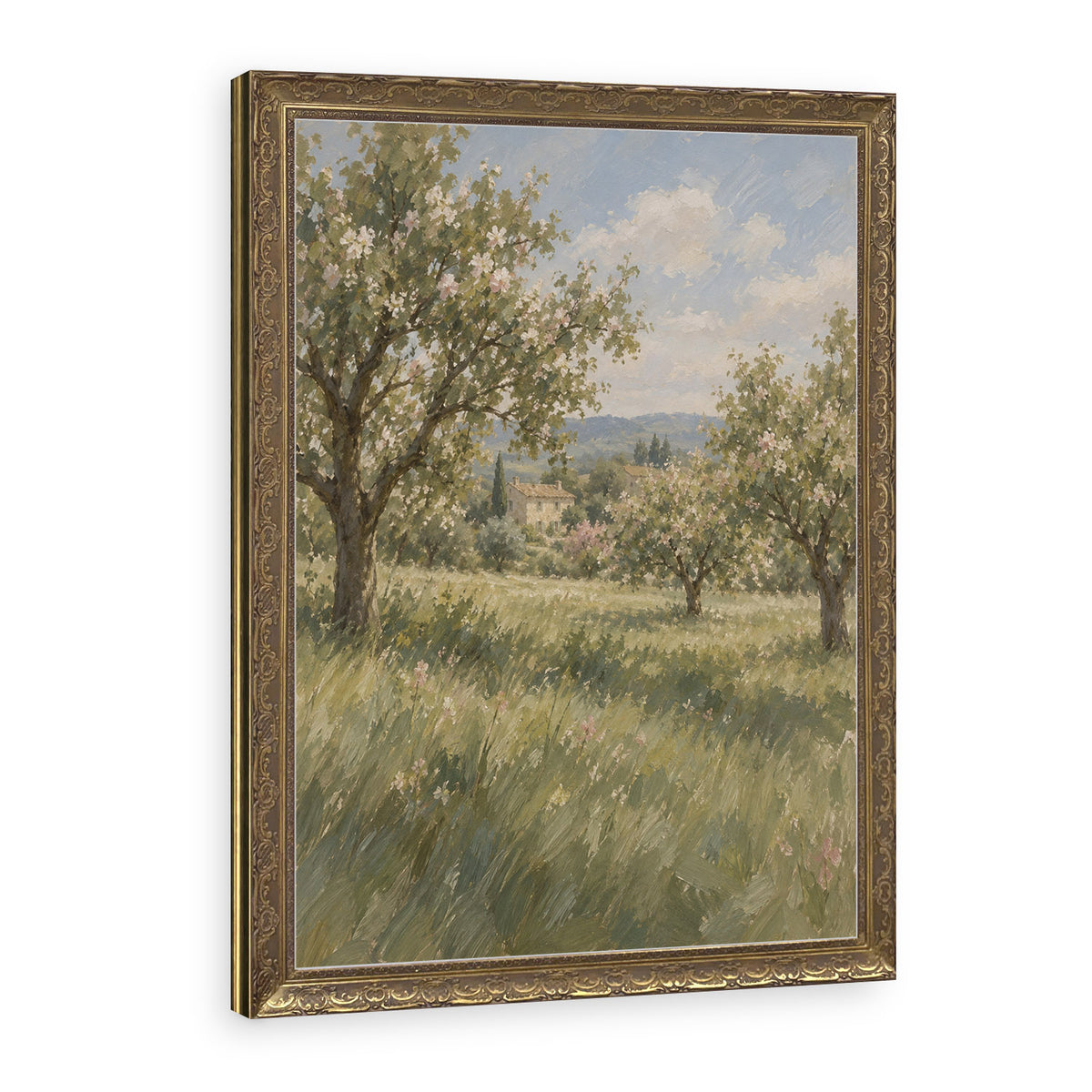 The Old Orchard Wall Art in a Gold Ornate Frame