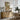 The Shaded Terrace Wall Art in a Natural Floating Frame above an oak sideboard in a dining room