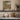 The Shaded Terrace Wall Art in a White Floating Frame on a kitchen shelf