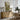 The Walled Garden Wall Art in a Natural Floating Frame above an oak sideboard in a dining room
