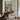 Through the Dunes Wall Art in a Black Floating Frame above a walnut console in a sitting room