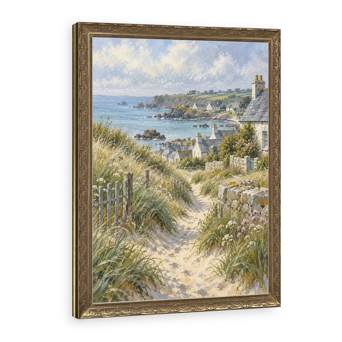 Through the Dunes Wall Art in a Gold Ornate Frame