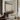 Tracks to the Hay Barn Wall Art in a Black Floating Frame above a walnut console in a sitting room
