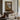 Window on the Loch Wall Art in a Gold Ornate Frame above a walnut console in a sitting room
