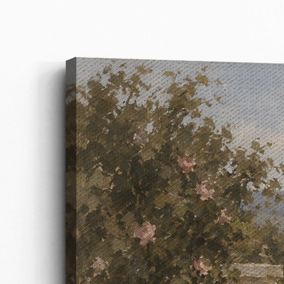 Corner of a gallery-wrapped canvas